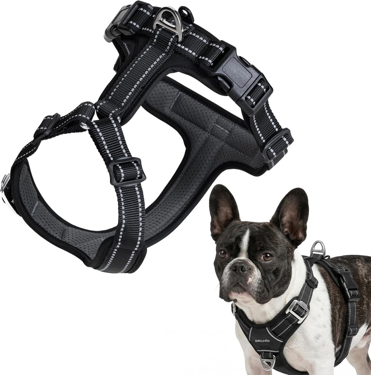 Hondentuig Reflecterend S - Ergonomisch Nylon - Verstelbaar en Lichtgewicht - Ideaal voor Wandelen en Training - ShopVlot