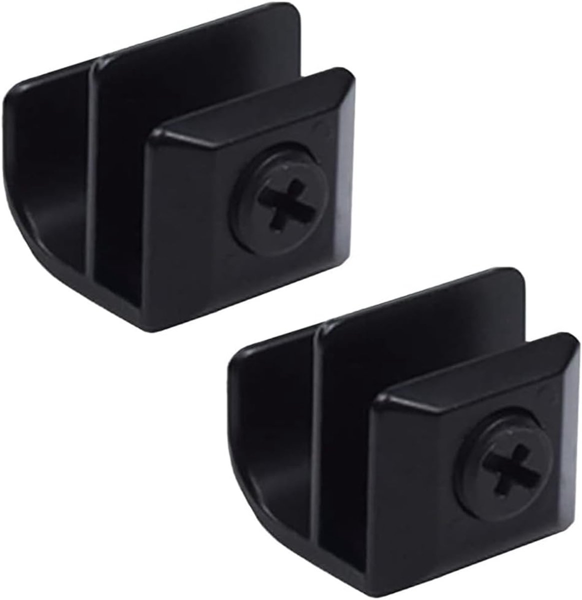 Glasdeurknop 2 stuks - Zinklegering - Zonder boren - Geschikt voor glazen deuren 3-5 mm - ShopVlot