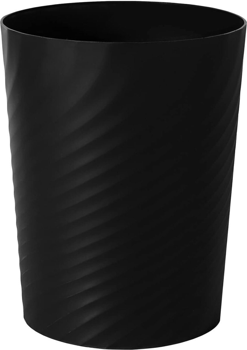 Afvalbak 12L - Compact zwart plastic - Ideaal voor kantoor en kinderkamer - ShopVlot