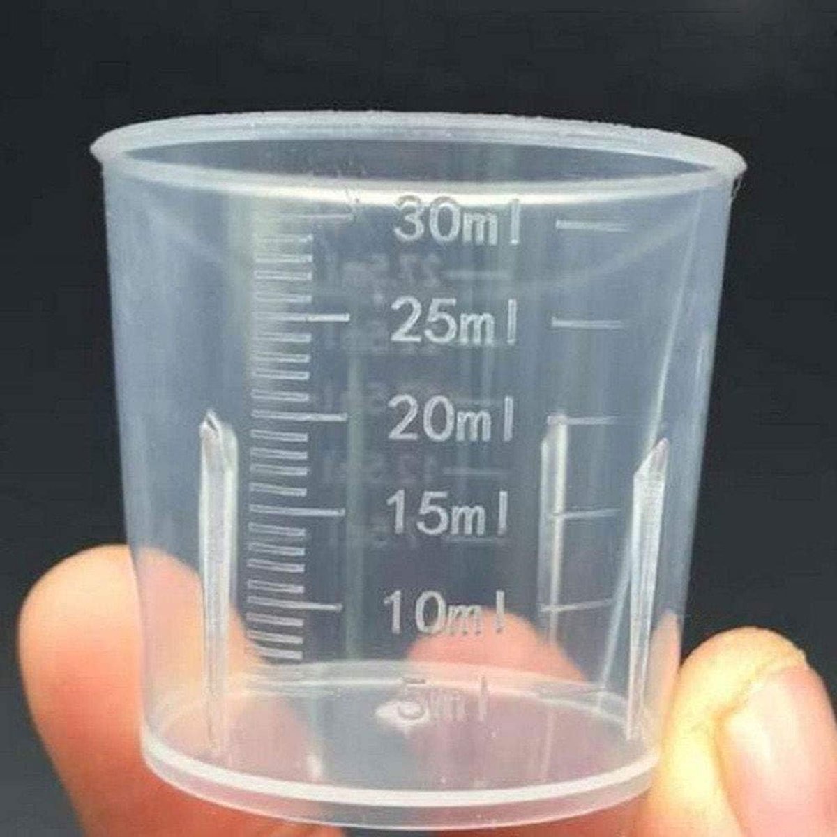 30ml plastic maatbekers - mini doorzichtige keuken en laboratorium - ideaal voor nauwkeurig meten - ShopVlot