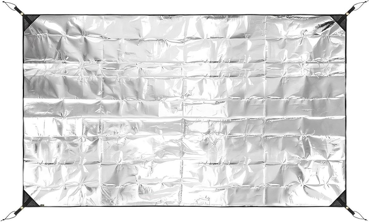 Opblaasbare Slaapmat - Kampeermat Outdoor - Bescherming Tegen Vocht - Waterdicht Aluminium Membraan - 180x200 cm - Zilver