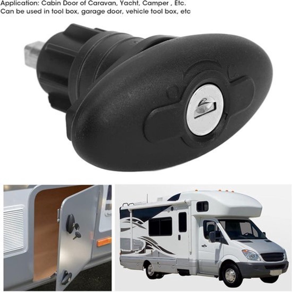 30mm Nylon Compact RV Cabin Deurslot voor Jacht Camper Caravans