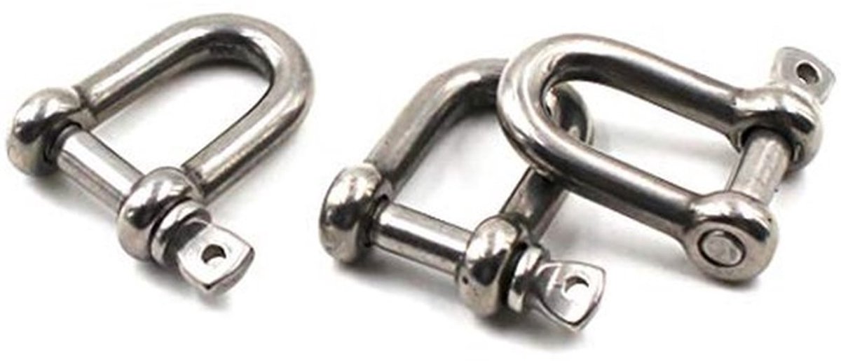 D-ring bracket lock, 304 roestvrij staal, voor zware robuuste constructie, voor voertuigopslag/trekken etc, 3/8" M10, 3