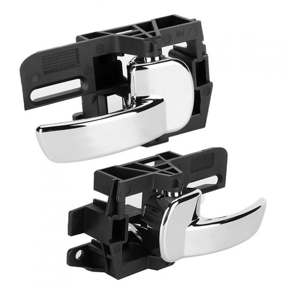 Linker binnendeurhendel, Deurhendel met glanzende chroomafwerking, Set linker en rechter binnendeurhendel voor Nissan Qashqai 2004-2007