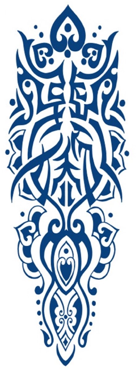 Tijdelijke sleeve tattoo tribal spiritueel 2 weken
