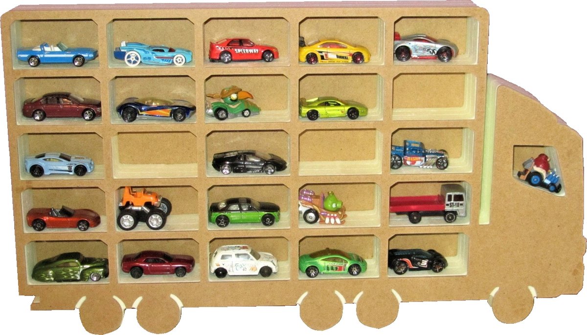 Decoupage Truck Planken voor 25 Miniatuurauto's