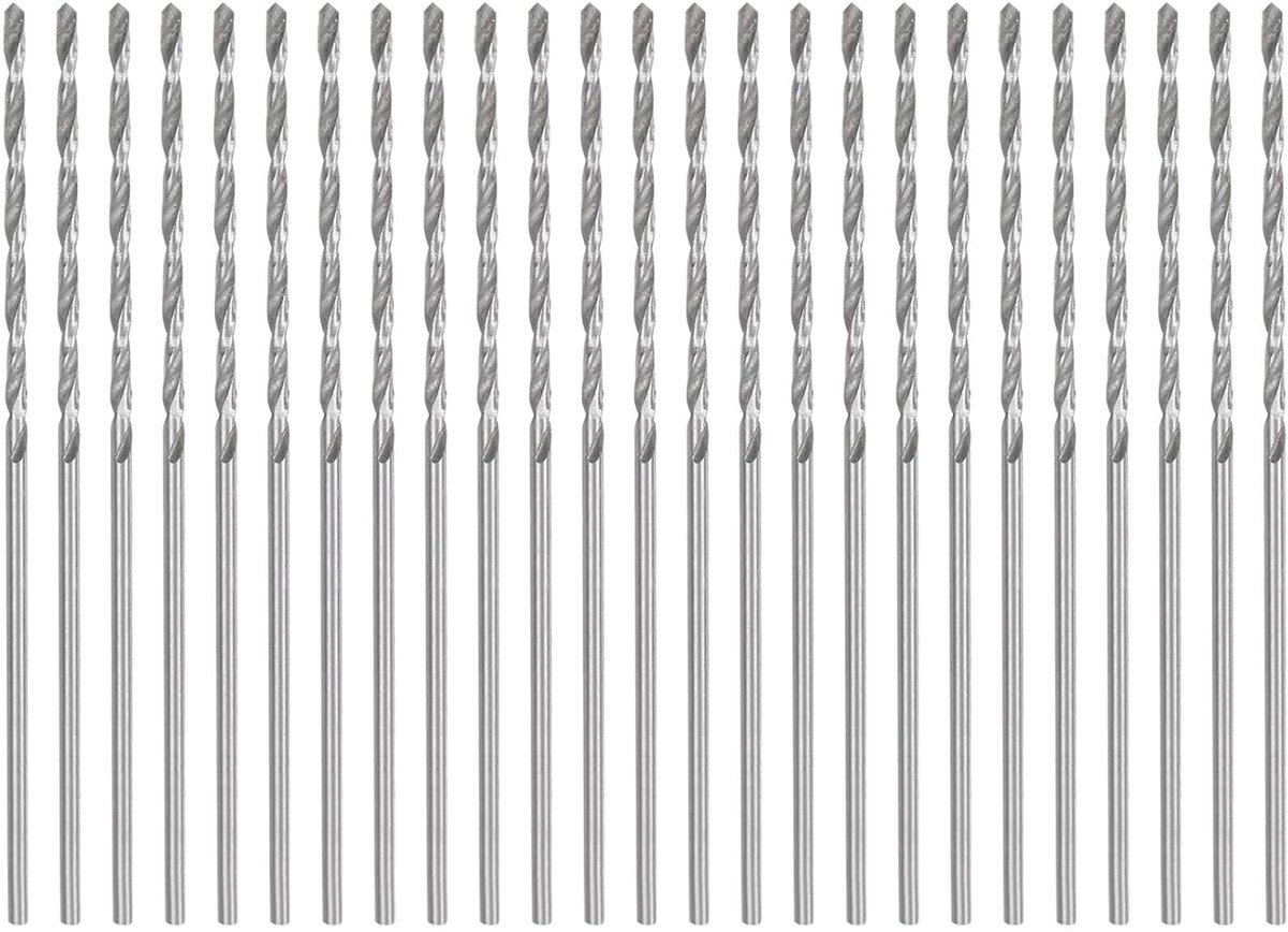 25 stuks Micro draaiboren Jobber #62 0,95 mm / 0,037 inch snelstaal HSS mini gereedschap voor het boren van roestvrij staal aluminium hout kunststof