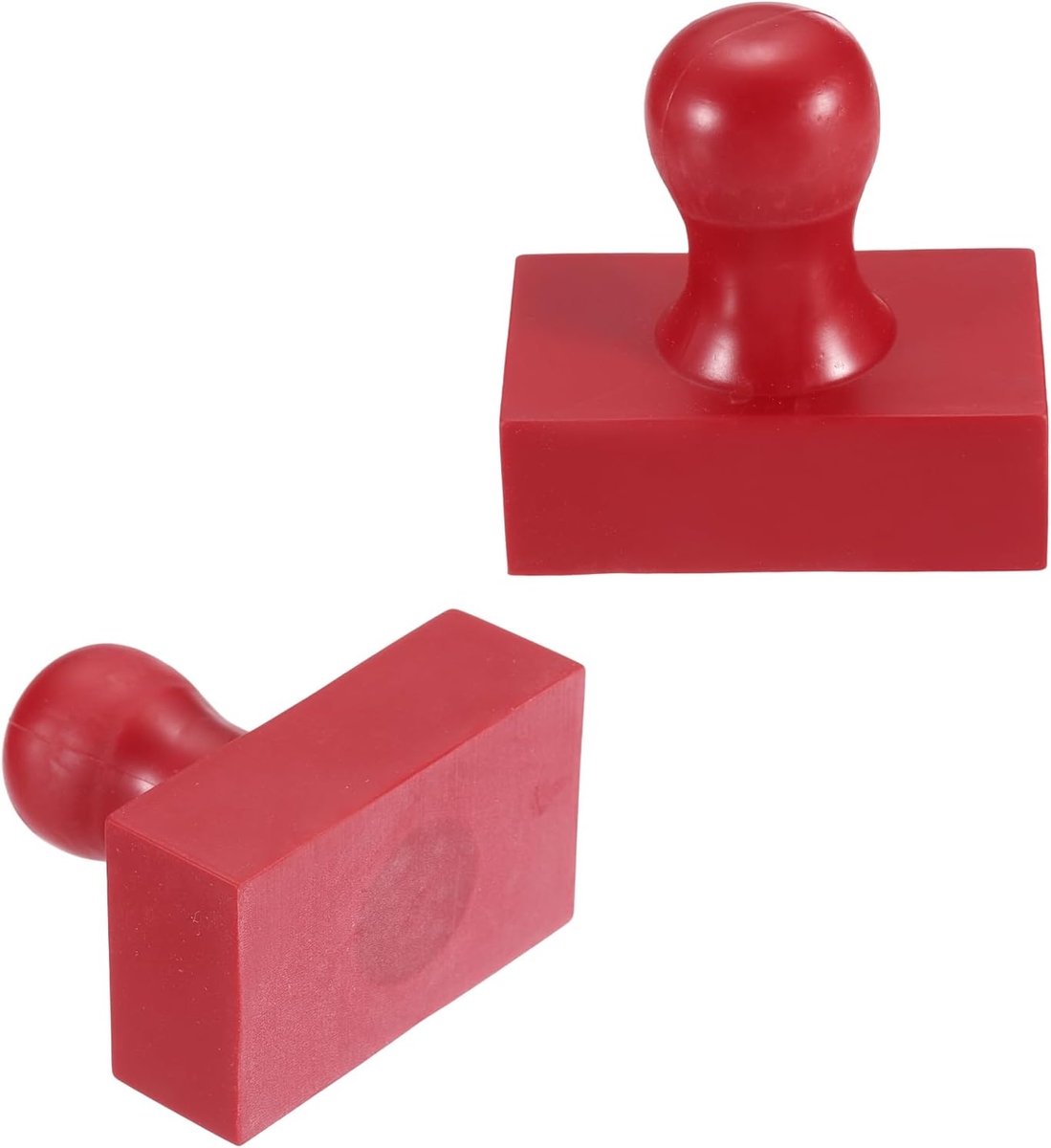 50x30mm Stempel Rubber Ronde Handvat, 2 Stks Rubber Stempel Mounts Lade Trekt voor Carving Maken DIY Crafting Scrapbooking, Rood