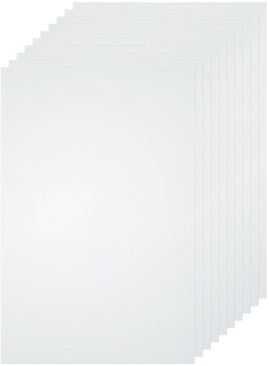 Transparante kunststof platen, 10 stuks, 30 x 20 x 2,5 cm, transparante flexibele pvc-platen met beschermend papier voor borden, doe-het-zelf displayprojecten, ambachtelijke fotolijst