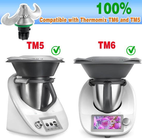 Mengmes voor Thermomix TM5, TM6, TM7, roestvrijstalen mengmes, laat geen deegresten achter, snel schoon te maken, compatibel met de Thermomix TM5 en TM6 keukenmachine — afbeelding 5