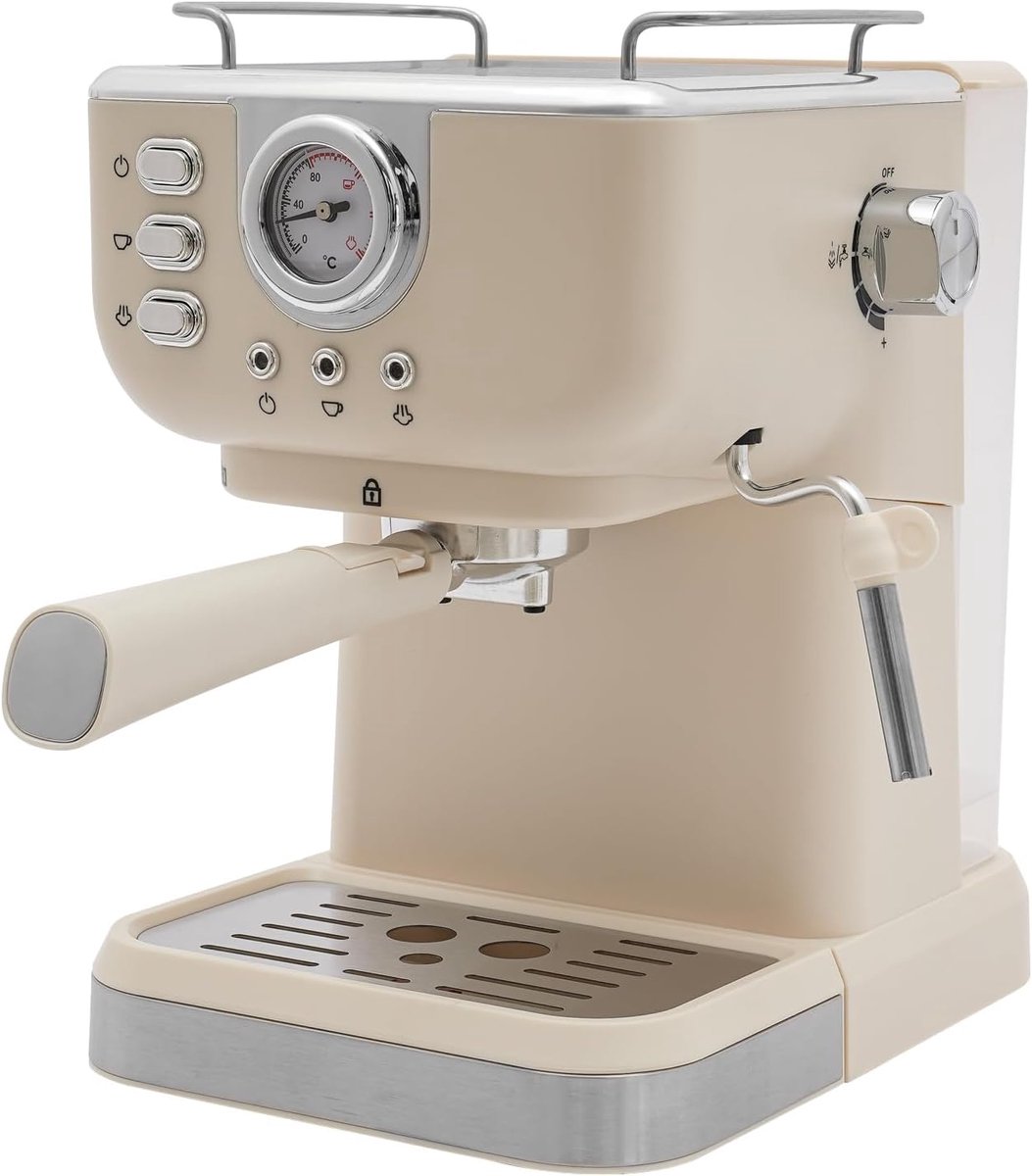 Espressomachine en filterkoffiemaker 20 bar - 1050 W - met melkschuimer - geniet van aromatische koffie thuis - SnelShoppen