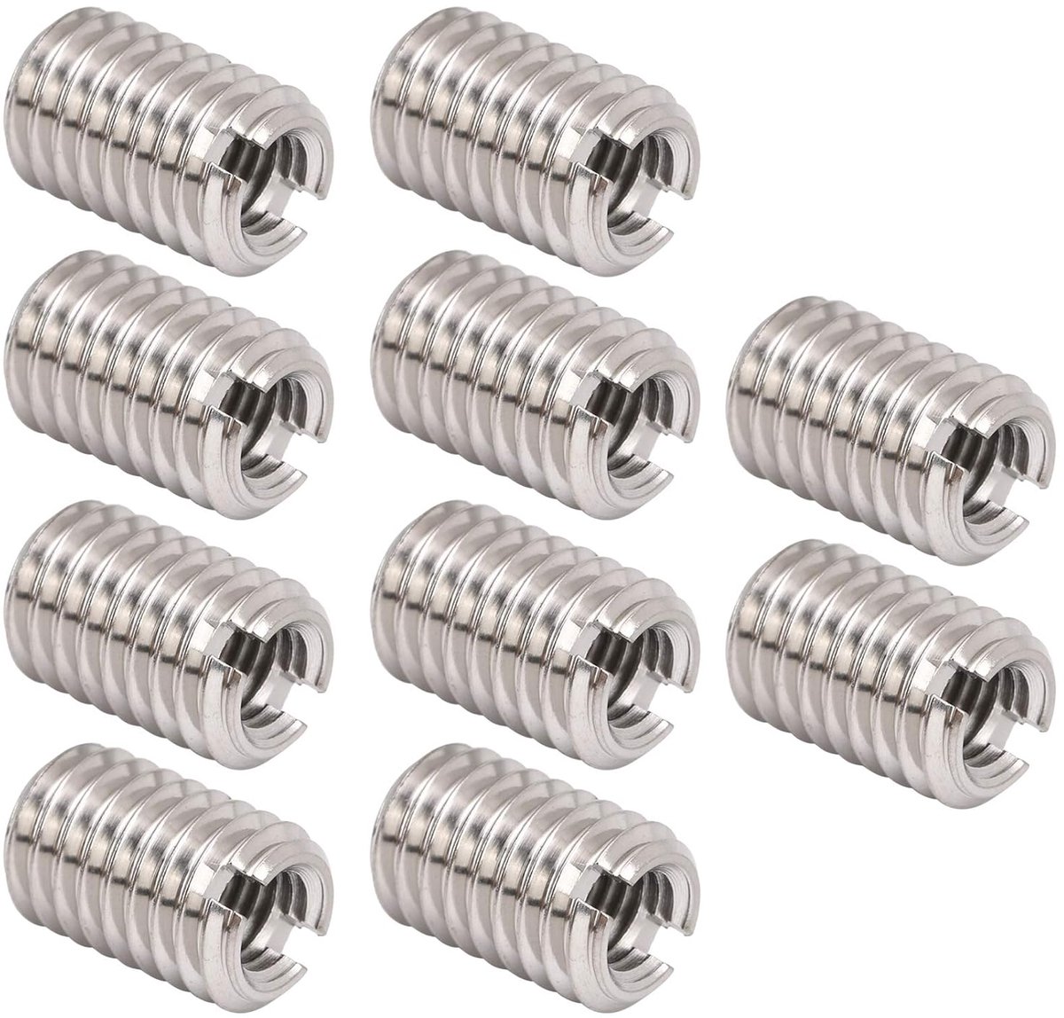 10Pcs Interne en Externe Tand Verminderen Moer, 303 Rvs Draad Schede M5 X 0.8mm M8 x 1.25mm Lengte 12MM, Onderhoud Hardware Accessoires