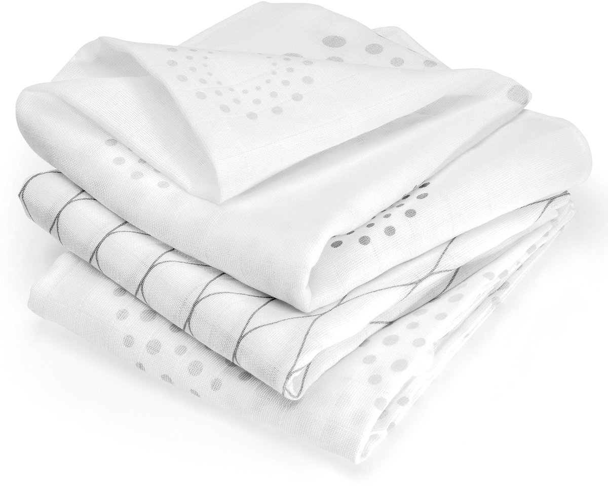 Hydrofiele doeken 80x80 cm - 3 stuks - 100% katoen - multifunctioneel en absorberend - SnelShoppen