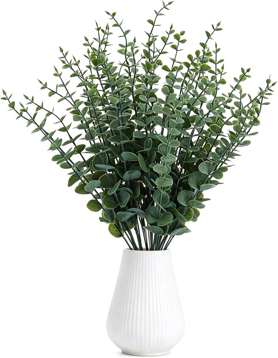 40 stuks eucalyptus, gedroogd, natuurlijk, 43 cm, echte eucalyptustakken voor bloemstukken, tafeldecoraties voor badkamer, vazen voor bruiloften, doe-het-zelf decoraties
