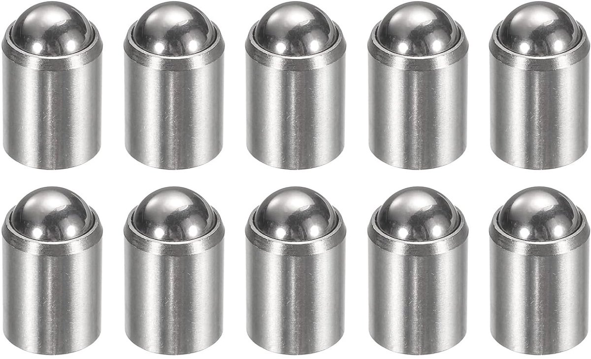 10 stuks kogelvergrendelveren, 10 x 13 mm, 304 roestvrij staal, geen trappenpositioneringskralen, kogelveren, kogelhengel voor deurkast, mechanische apparaten, meubels