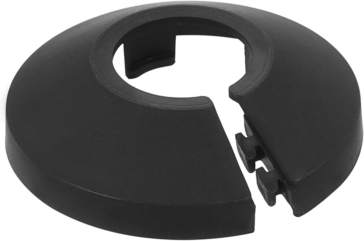 Patchplaat, 1 stuk 16 mm - voor 0,63 inch buitendiameter, sleufslang, waterslangafdekking, decoratieve halsband, PP-kunststof afdekplaten (zwart)