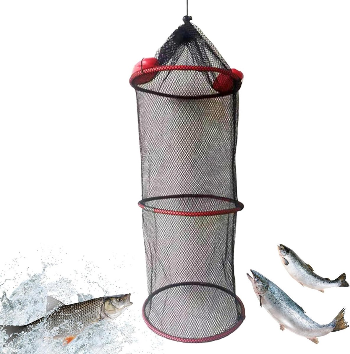 Drijvende Vis Vangstmand - Vismand Net - Vis Levend Houden - Sneldrogend Nylon Gaas
