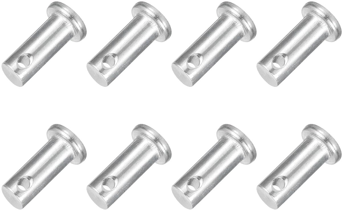 8 stuks 12/40 cm x 33/16 inch spelden met één gat, platte gatnaalden van roestvrij staal 304 voor aanhangerslot, mechanische reparaties, meubelinstallatie, uitrusting