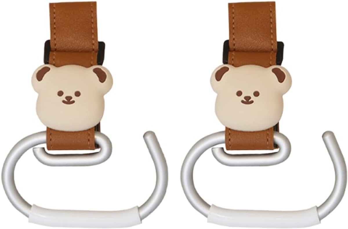 haken voor kinderwagen, 2 stuks, accessoires voor kinderwagen, haken voor kinderwagen, licht en robuust, hang de tassen veilig aan je kinderwagen of kinderwagen
