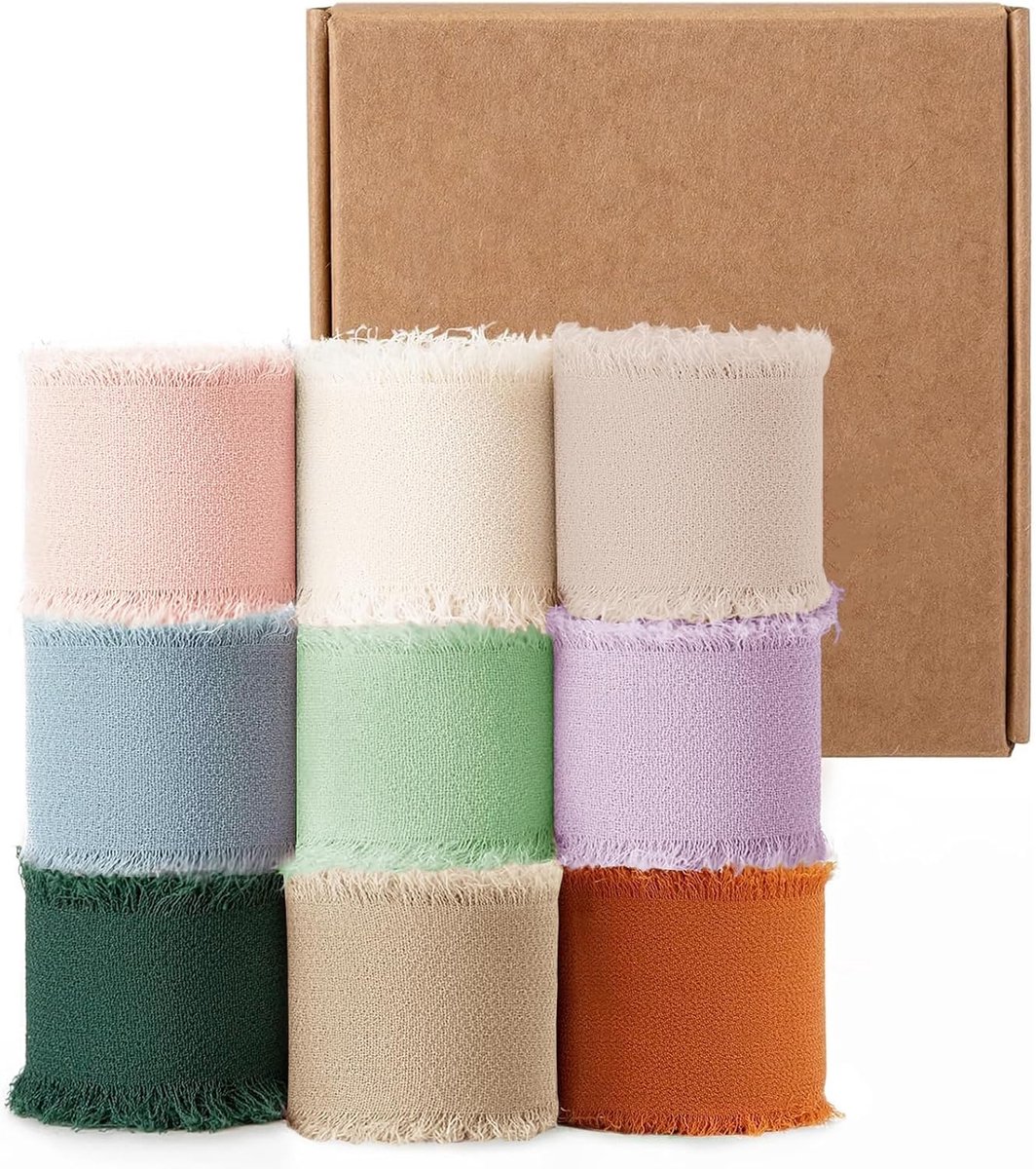 lint 9 kleuren 3 cm x 5 m chiffon cadeaulint zijden lint bruiloft voor bruiloft uitnodiging boeket tafeldecoratie cadeauverpakking