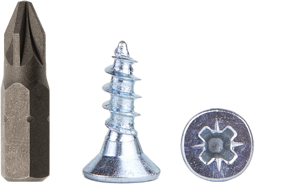 Houtschroeven, spaanplaatschroeven, universele Pozi-aandrijfschroef, PZ volledig schroefdraad, verzonken kop (100, 4,0 x 12 mm)