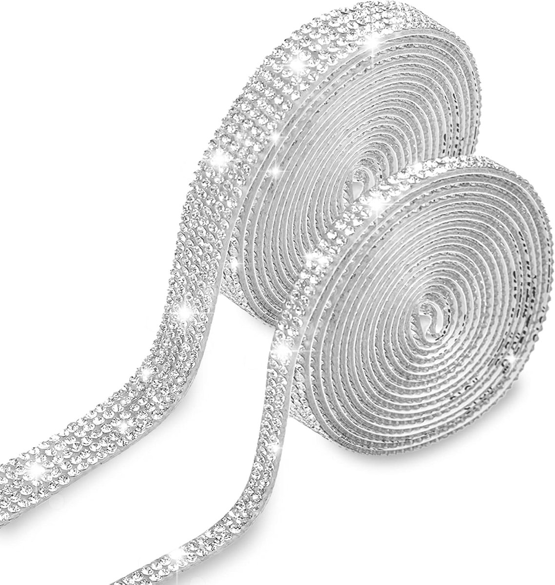 2 yards Strass-steentjes zelfklevend, strassband, zilveren strassband, zelfklevende stick op zilveren edelstenen, bling decoraties voor slaapkamer, doe-het-zelf kunsthandwerk
