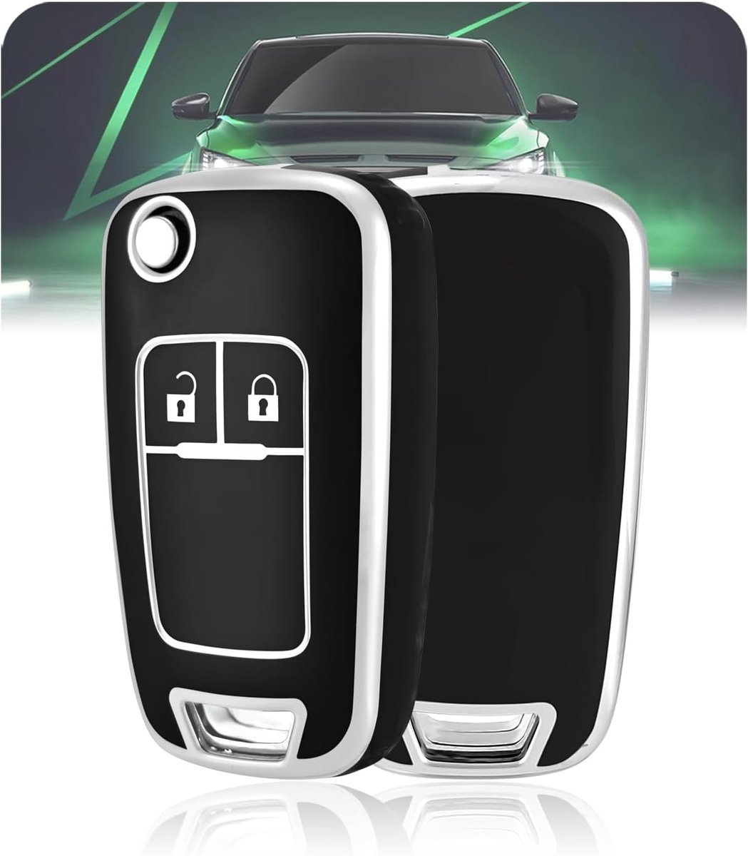 Silicone Sleutelhoesje Bescherming Sleutelhuisje voor Opel Vauxhall Corsa D E Adam Astra J Mokka X Insignia Zafira C Tourer Meriva B Cascada Chevrolet Cruze, 2 Knoppen