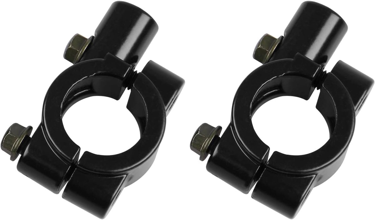 2 x 7/8 inch (22 mm) universele stuurhouder, aluminium (zwart)