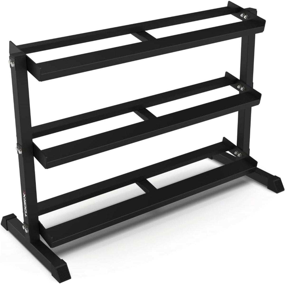 Dumbbell bank met 3 planken - zwart - tot 22.5 kg - perfect voor thuisfitness - SnelShoppen