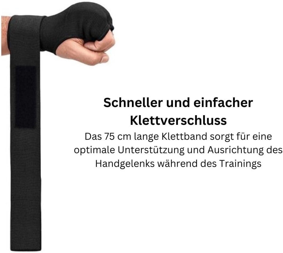 Boxing handschoenen binnenhandschoenen L - Gel handwikkels 75cm - Optimaliseer steun en comfort - Houd handen droog - SnelShoppen