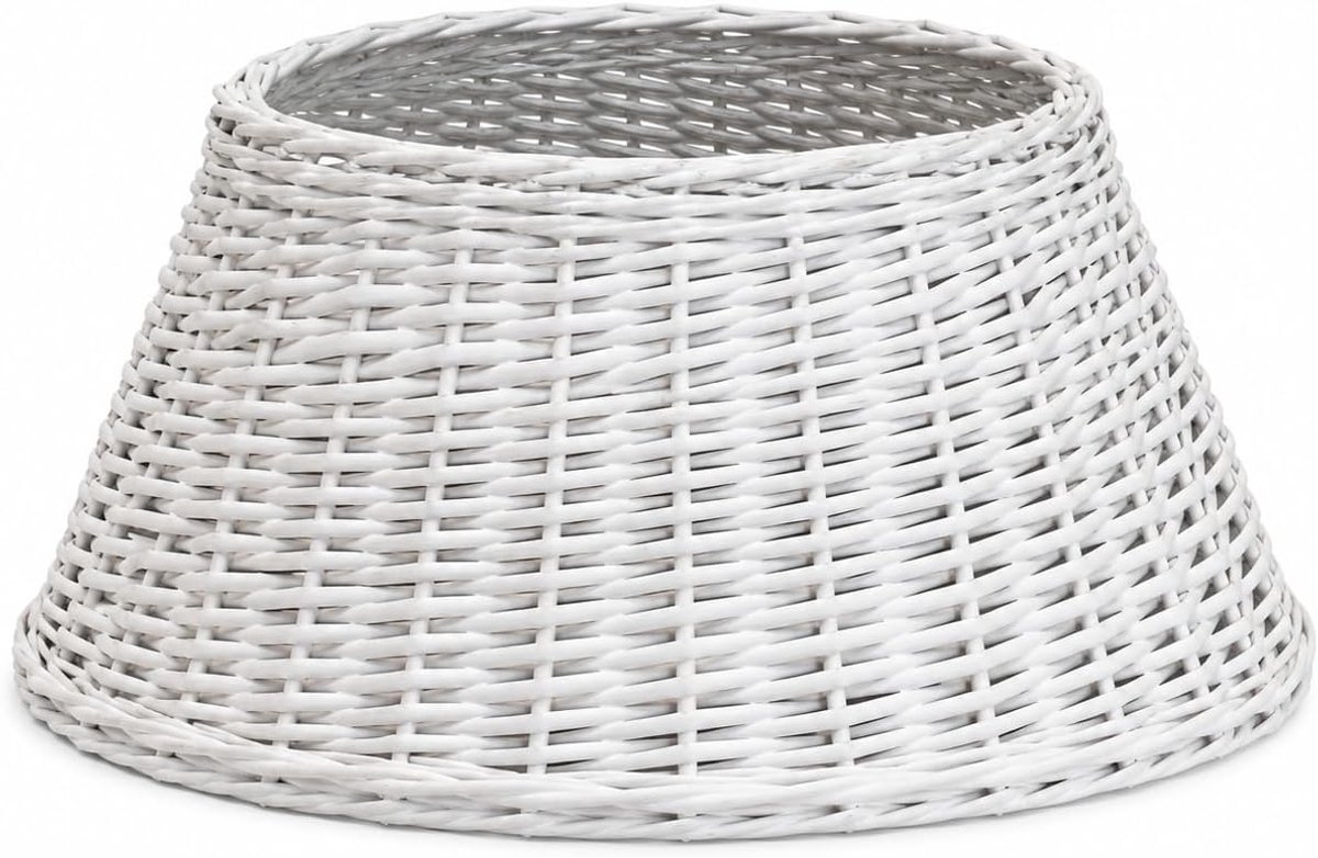 Kerstboommand Ø56 cm - Witte rotan - Gevlochten kerstboomrok - Stijlvolle afdekking voor kerstboomstandaard - SnelShoppen