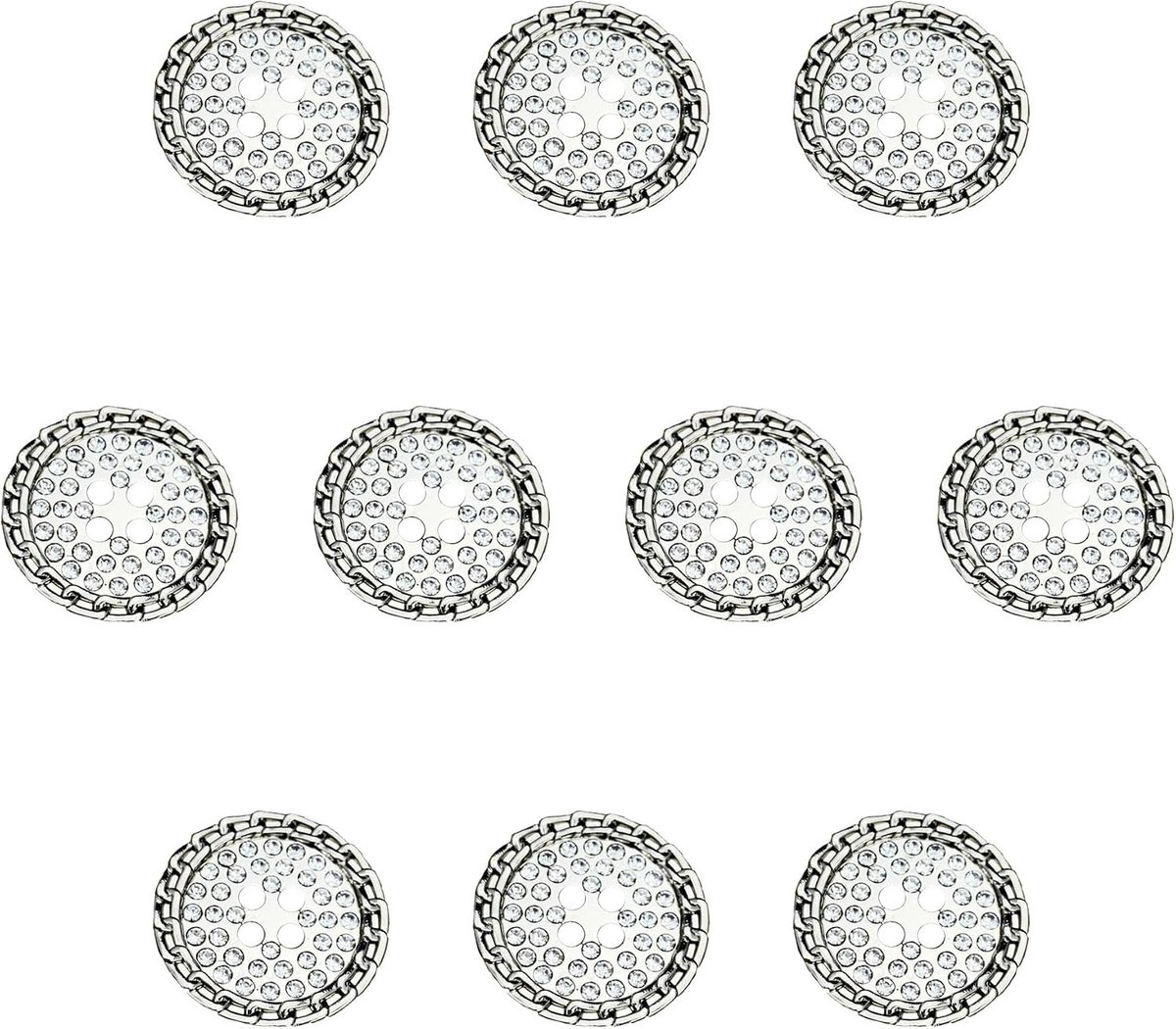 Knopen Aannaaien met Strass voor Cardigan Dirndl Mantel Blazer (C10S 20 mm)​​