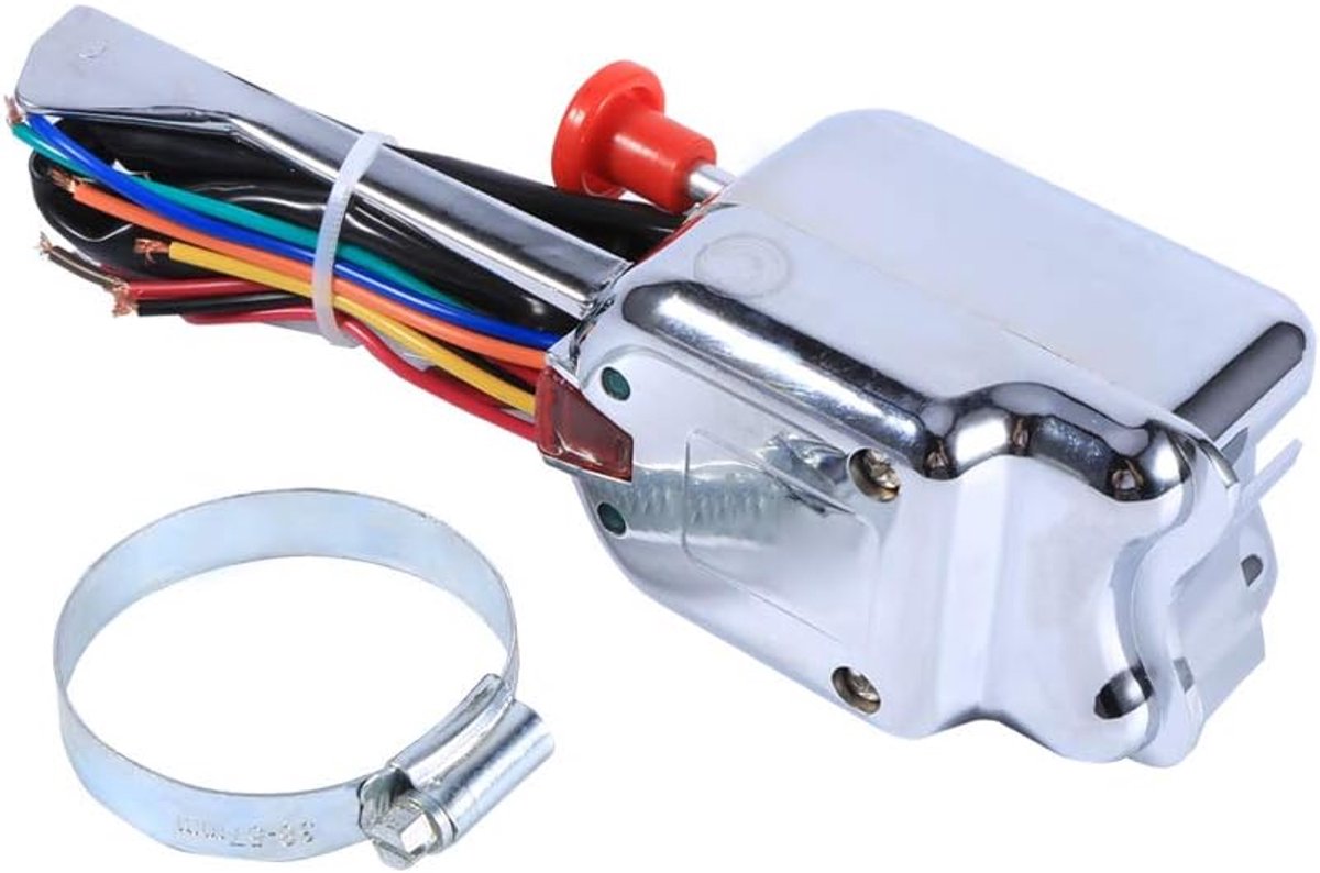 Straat Hot Rod Chrome Richtingaanwijzer Schakelaar Voor 12V, Richtingaanwijzer Schakelaar voor 12V Zware Vintage Auto Vrachtwagen Richtingaanwijzer Hendel