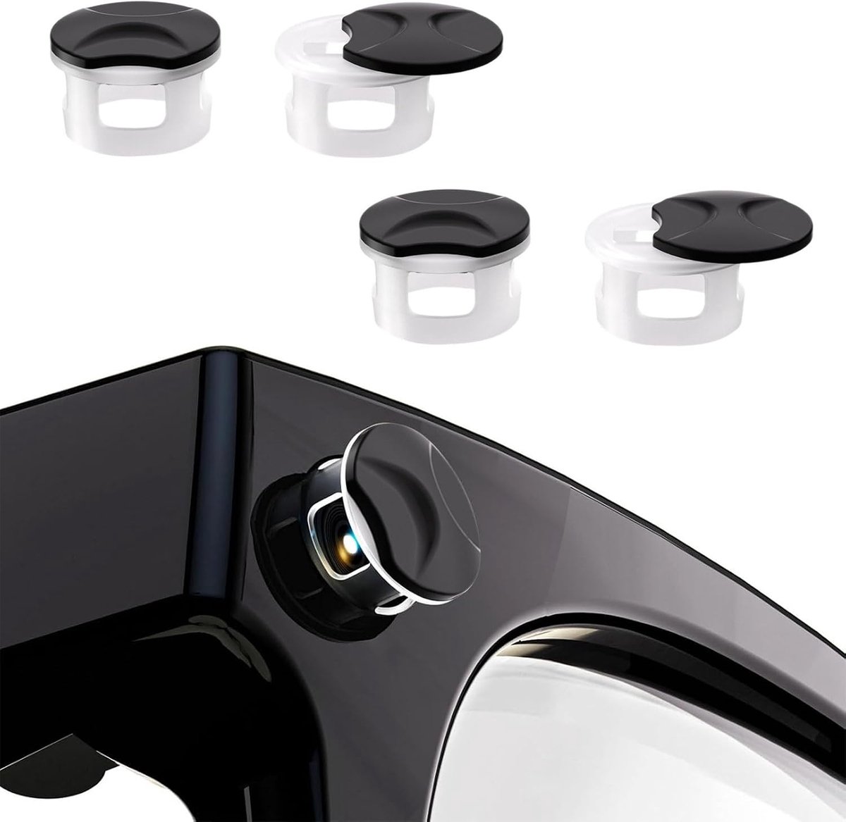 ledlichtafdekking voor slimme brillen - halftransparant nylon - set van 4 - beschermt privacy - SnelShoppen