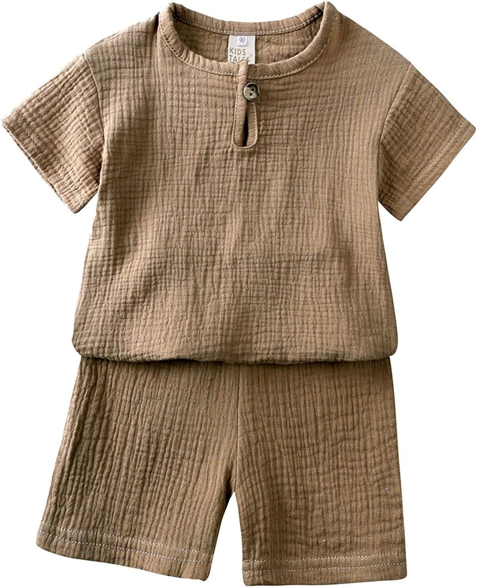Kledingset voor kinderen 2026 - Katoen linnen - Casual tracksuit voor jongens en meisjes - SnelShoppen