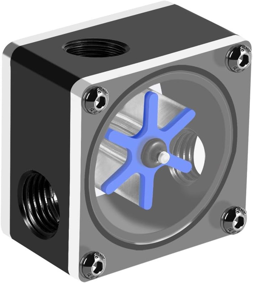 Flowmeter waterkoelsysteem PC - 6-range flowmeter - POM en acryl - eenvoudig te installeren - ShopVlot
