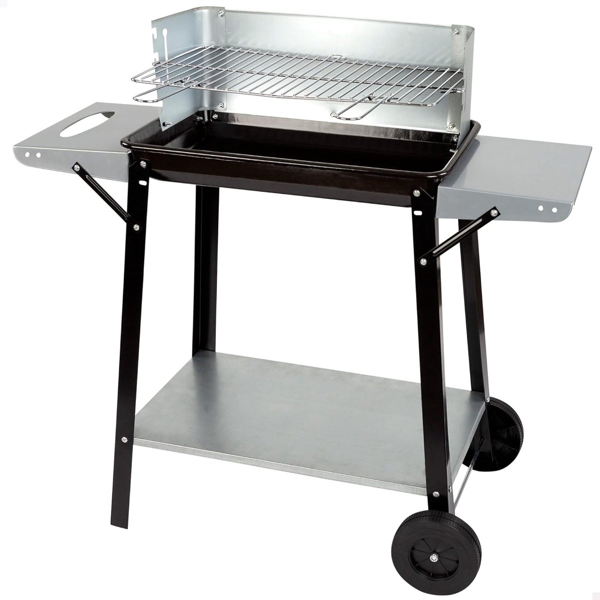 Barbecue Charcoal 90 x 32 cm - Emaillestalen rooster - Met temperatuurregeling - Ideaal voor buitenkoken - ShopVlot
