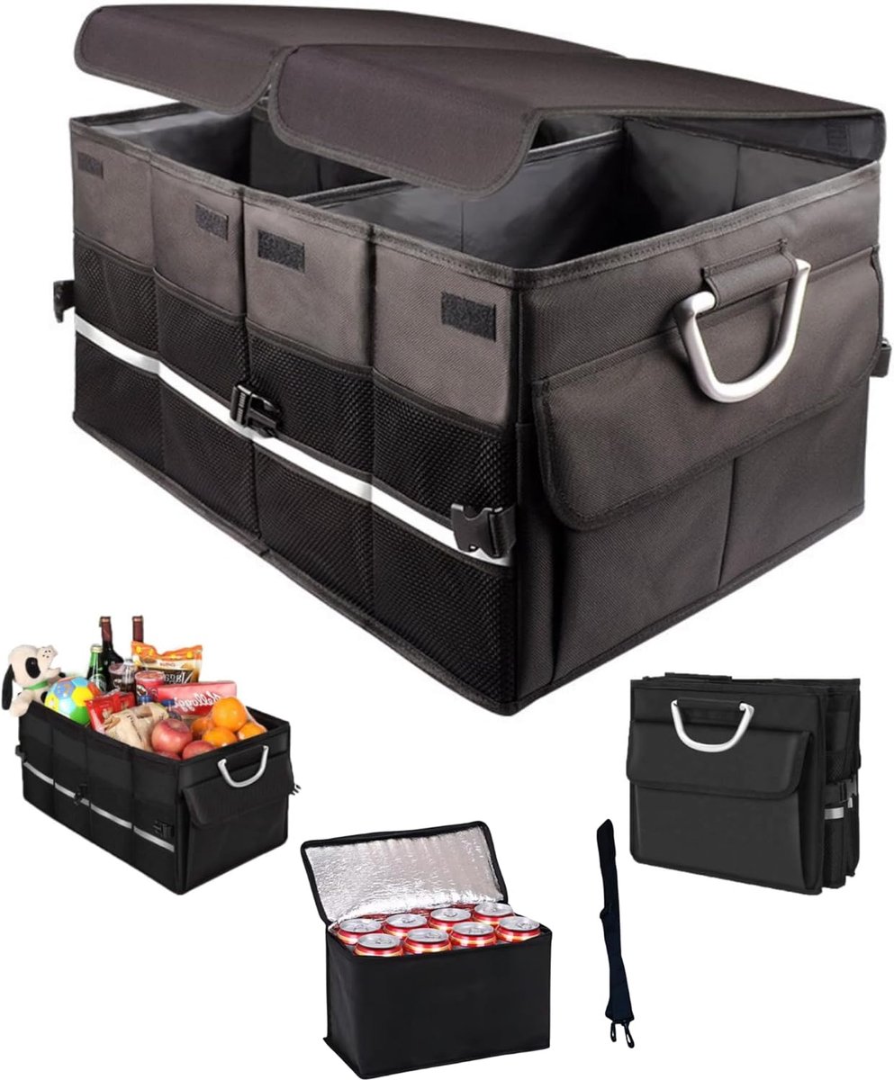 Trunk organizer XL met koelbox - Vouwbaar - Multifunctioneel - Voor boodschappen - ShopVlot