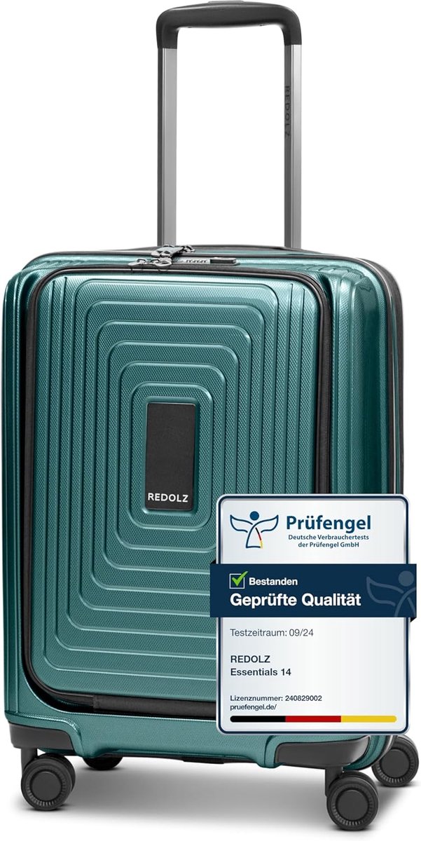 Handbagage koffer 40 x 23 x 55 cm - Ultralicht polycarbonaat - Voorzien van laptopcompartiment - Ideaal voor reizen - ShopVlot