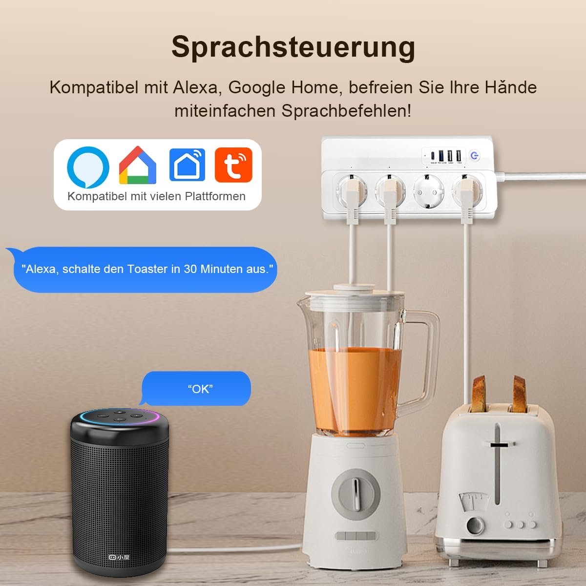 Slimme stekkerdoos - Zigbee en WiFi - Multi-compatibel met Apple, Alexa en Google - Beheer al je apparaten met één app - ShopVlot
