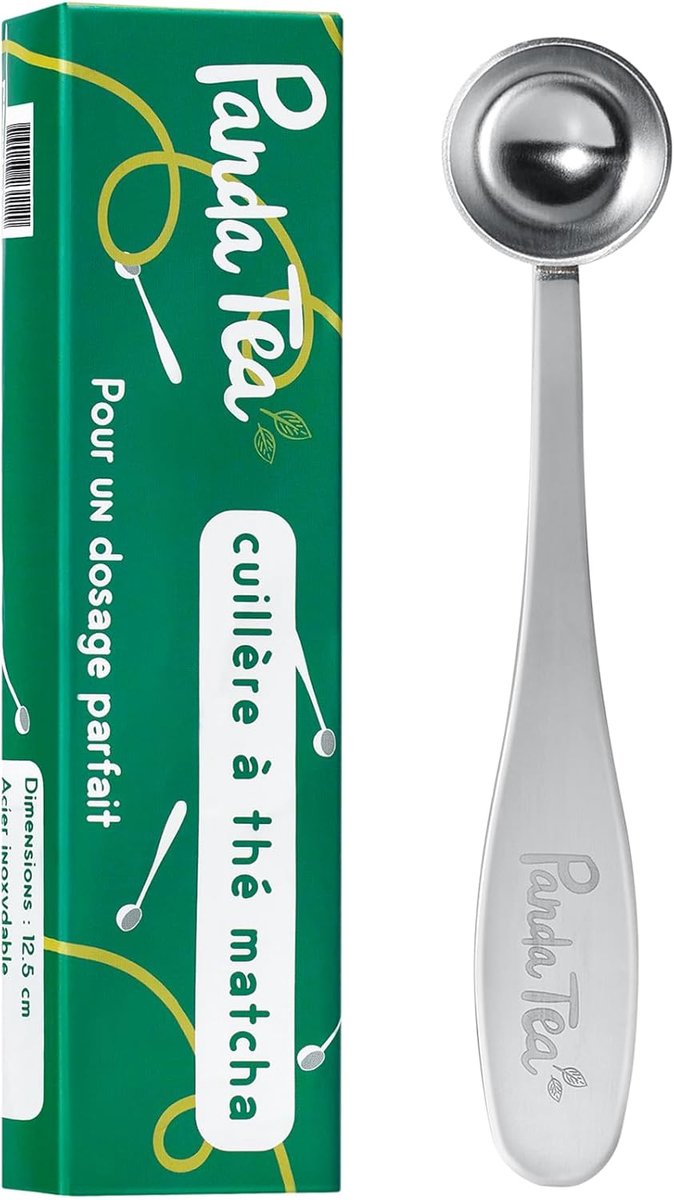Theelepel 1 g - roestvrij staal 18/10 - compact formaat - ideaal voor matcha thee - ShopVlot