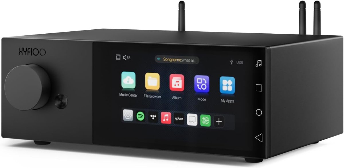 Music Streamer 5,5" LCD Touchscreen - 8+64GB - Ondersteunt DLNA, AirPlay en Bluetooth - Perfect voor muziekstreaming - ShopVlot