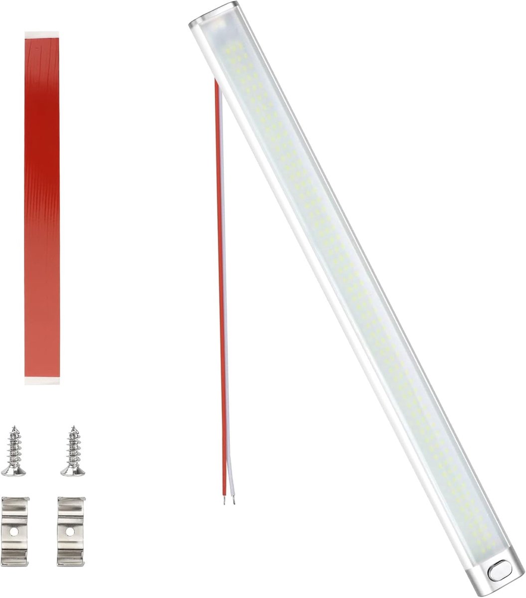 LED interieurverlichting strip 12V - 168 superheldere LED's - met aan/uit schakelaar - ideaal voor auto en camper - ShopVlot