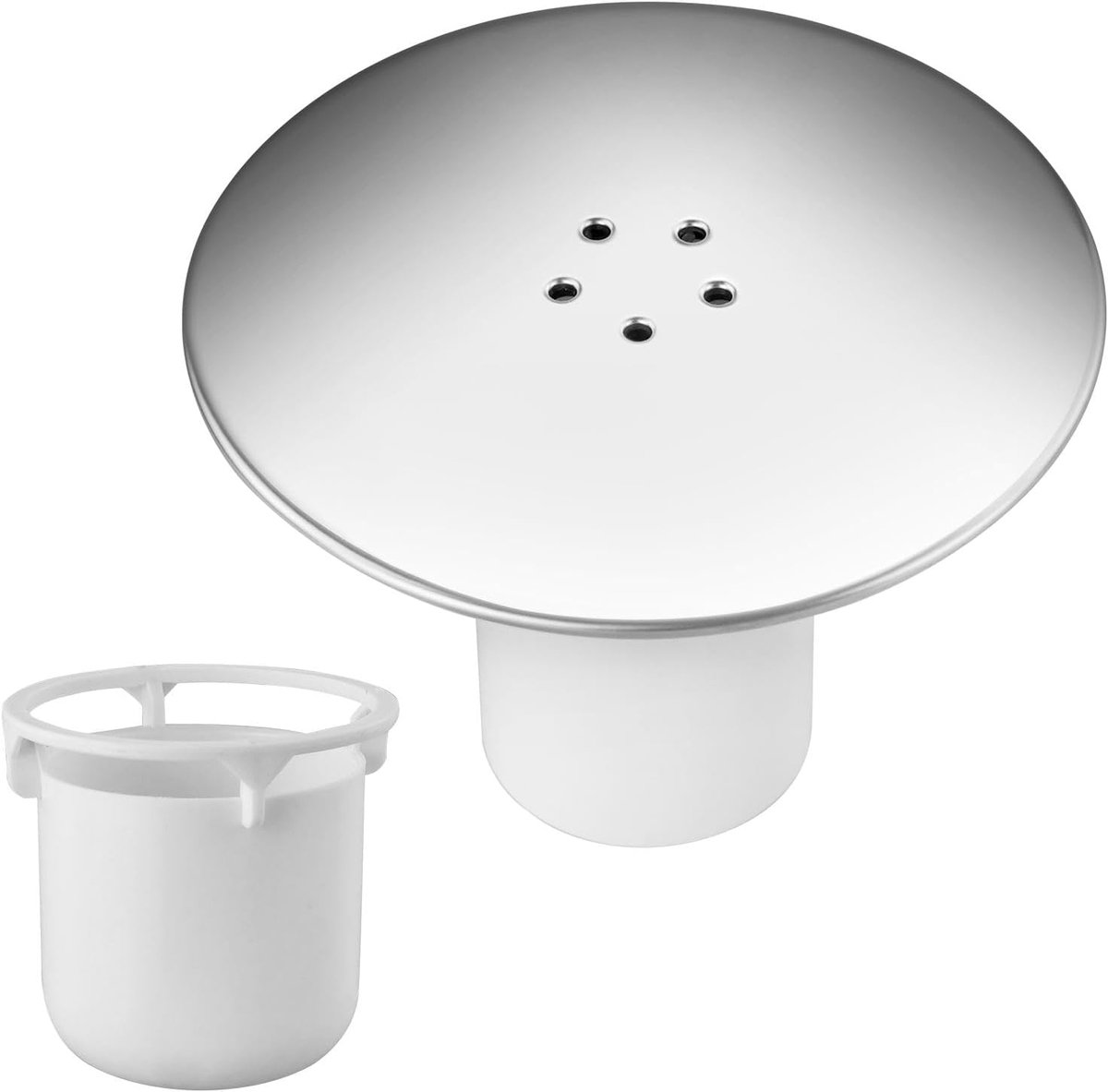 Doucheafvoerplug 90mm/115mm - Chroom - Snelle waterafvoer - Houdt badkamer droog - ShopVlot