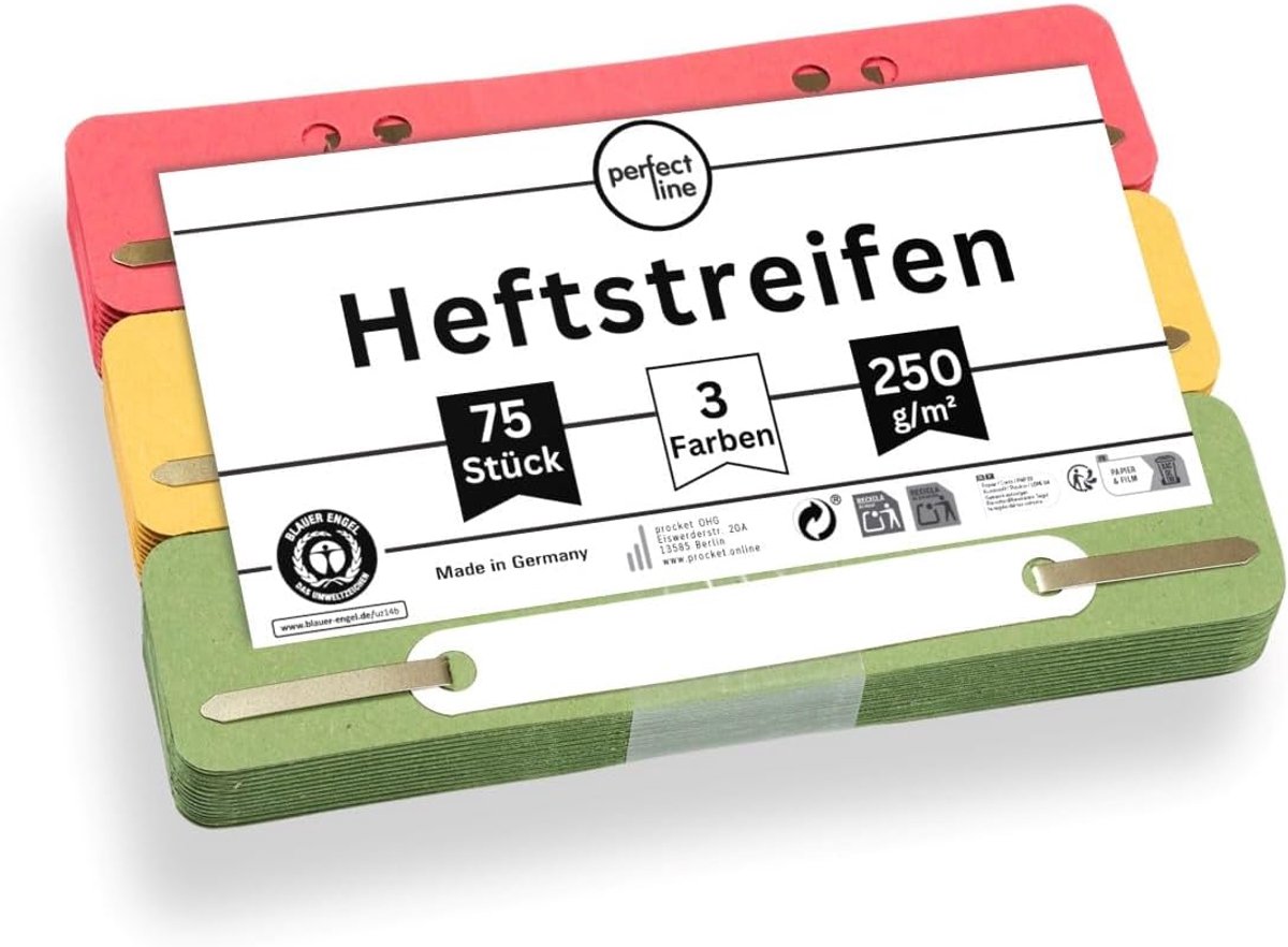 schrijstrippen 75 stuks - gerecycled karton 250 g/m² - Blauer Engel gecertificeerd - milieuvriendelijk gebruik - ShopVlot