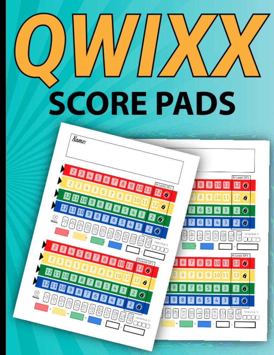 Scorebladen Qwixx - Grote blanco scorekaarten - Perfect voor spelletjes - Houd eenvoudig scores bij - ShopVlot
