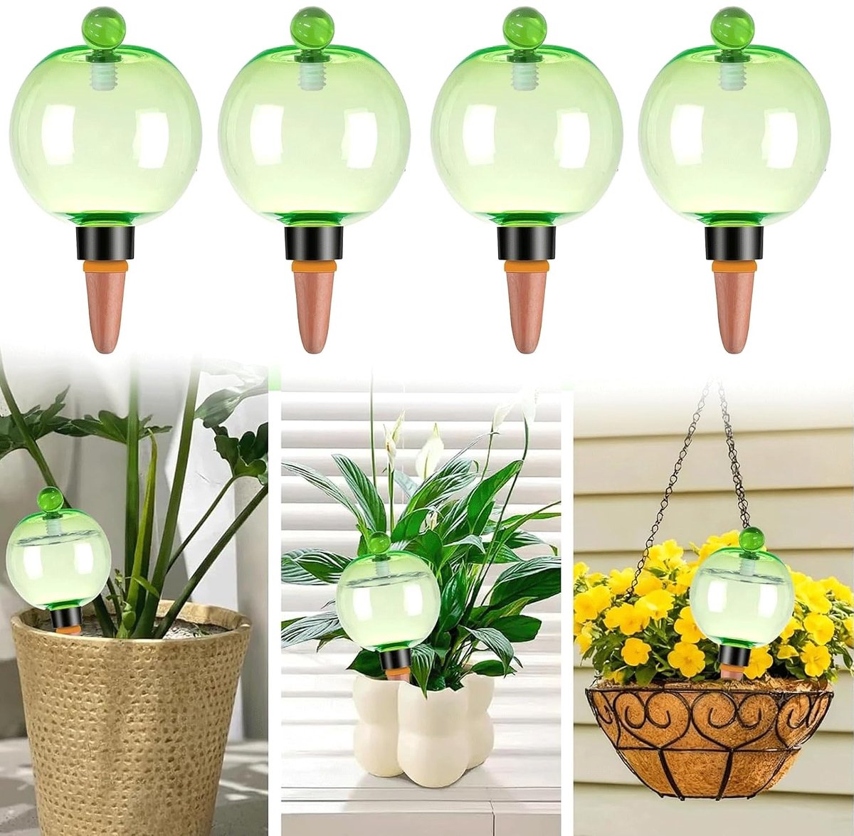 Irrigatieballen 500 ml - Vulbare Top - Automatische Zelfbewatering - Ideaal voor Vakantie - ShopVlot