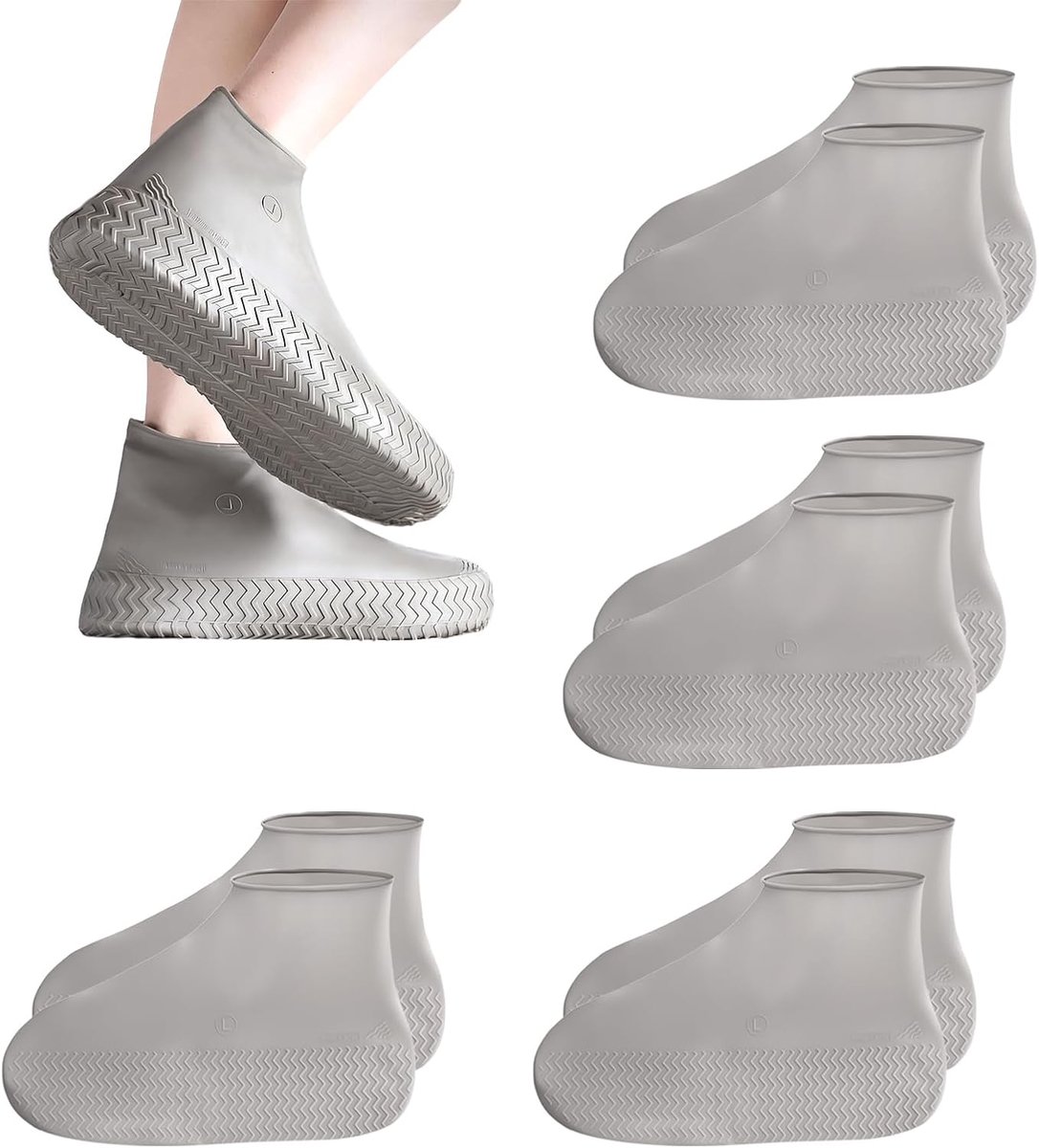 Schoenhoezen herbruikbaar - 4 paar regenbescherming - waterdicht latex materiaal - ideale bescherming voor je schoenen - ShopVlot