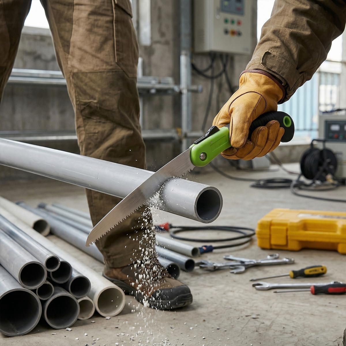 Klapzaag inklapbaar - ergonomische handgreep - veiligheidsvergrendeling - ideaal voor camping - ShopVlot