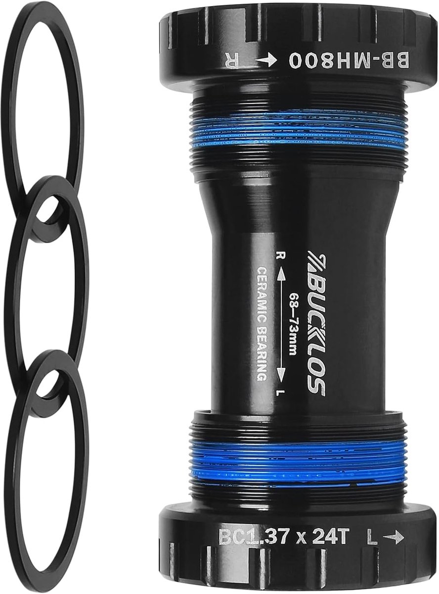 Fietskrat BSA 68-73 mm / 86-92 mm - keramisch/stalen lagers - geluidsarm - ideaal voor Hollowtech 24mm cr - ShopVlot